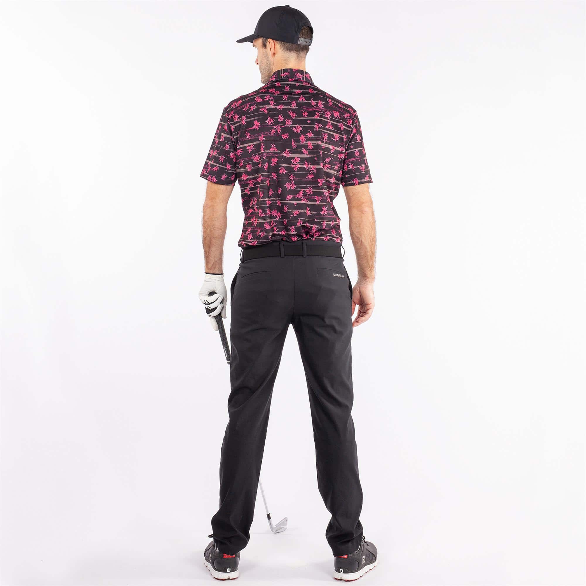 Galvin Green Malik Golf Polo Shirt Pink/Black